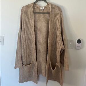 Topshop Beige Knit Cardigan